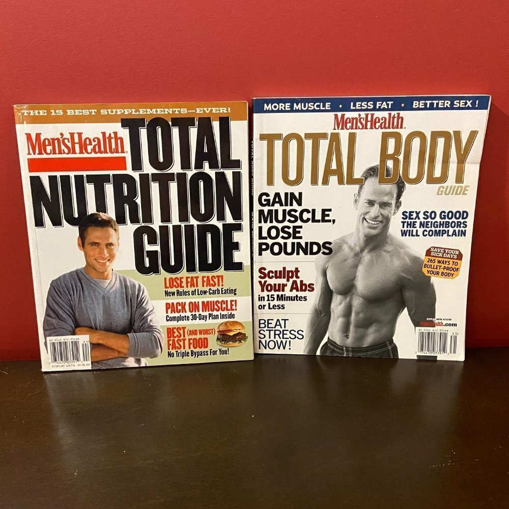 ⭐4 FOR $20⭐ Men's Health Total Nutrition and Total Body Guides
